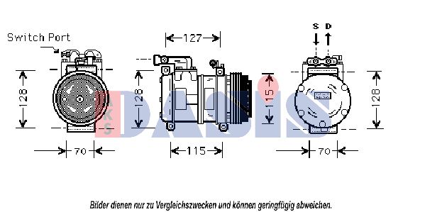 AKS DASIS Kompresors, Gaisa kond. sistēma 850996N